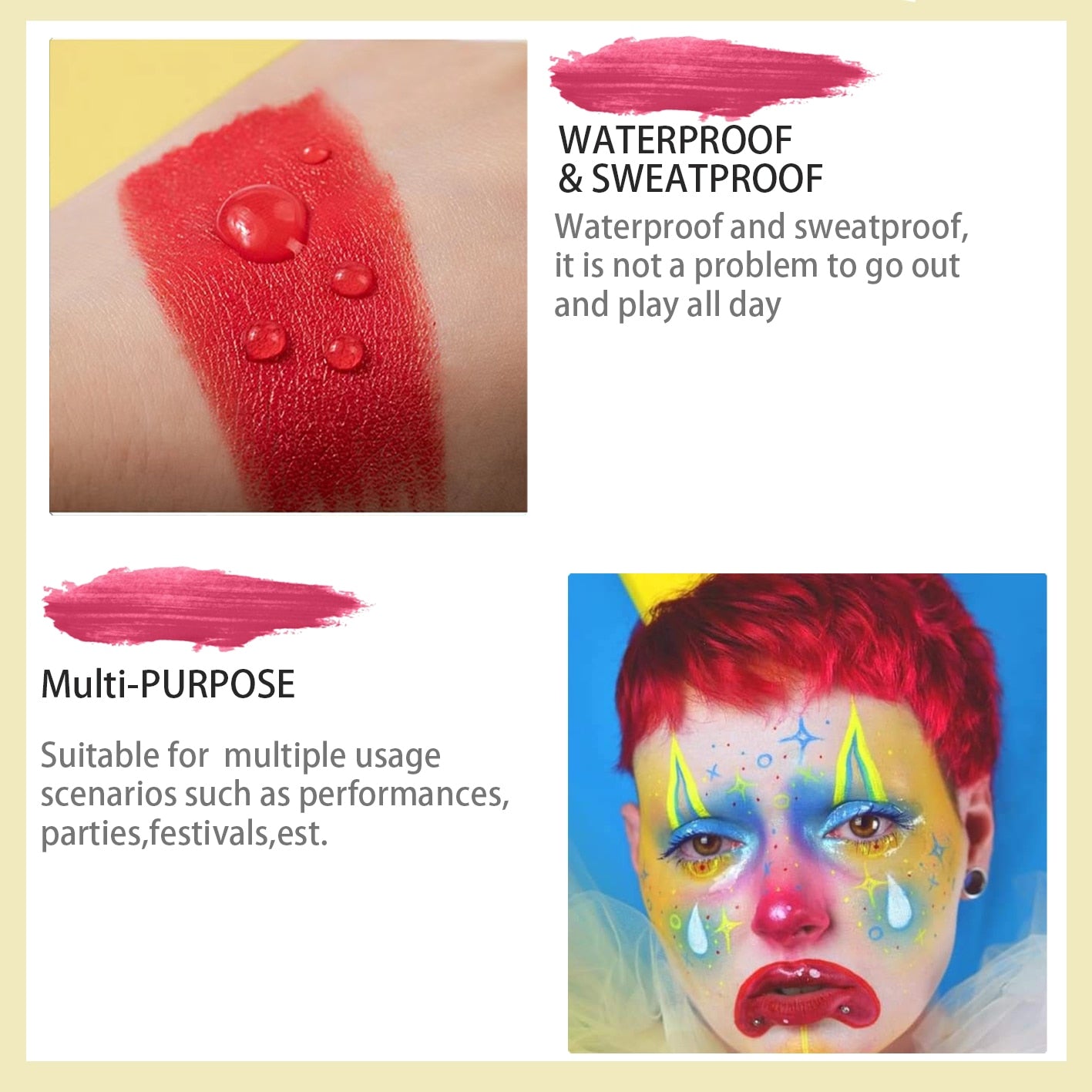 Non-toxic Face Painting Set with Brush