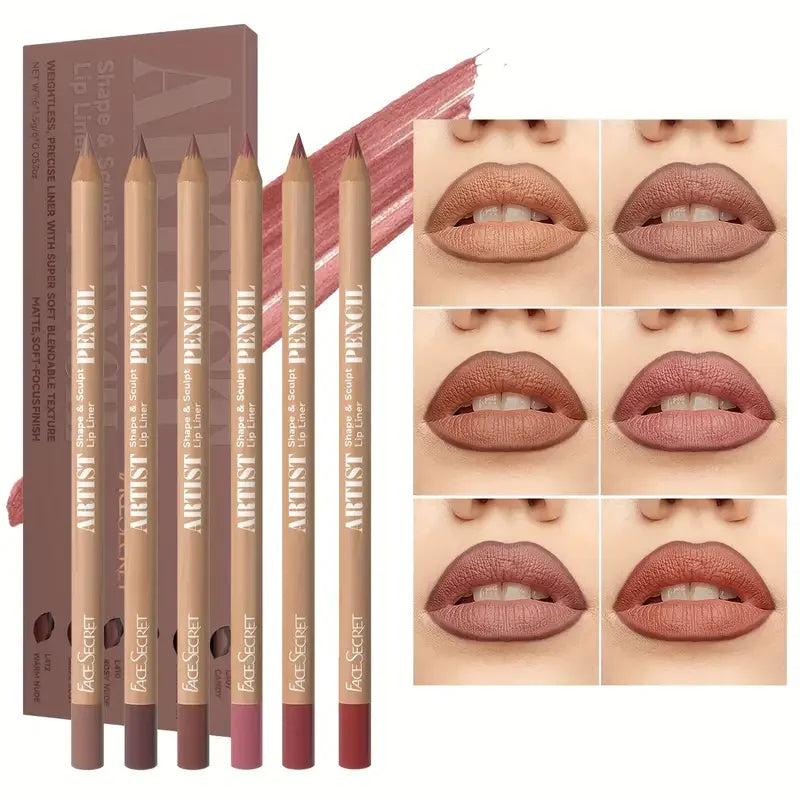 18 Color Face Secret Artist Shape Sculpt Lip Liner Pencil - Create Beautiful Lip Contours with Weightless & Precise Application