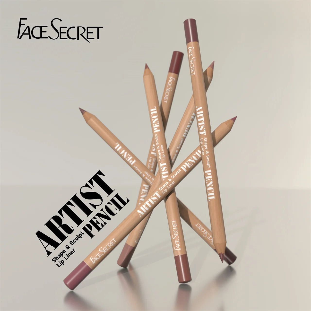 18 Color Face Secret Artist Shape Sculpt Lip Liner Pencil - Create Beautiful Lip Contours with Weightless & Precise Application