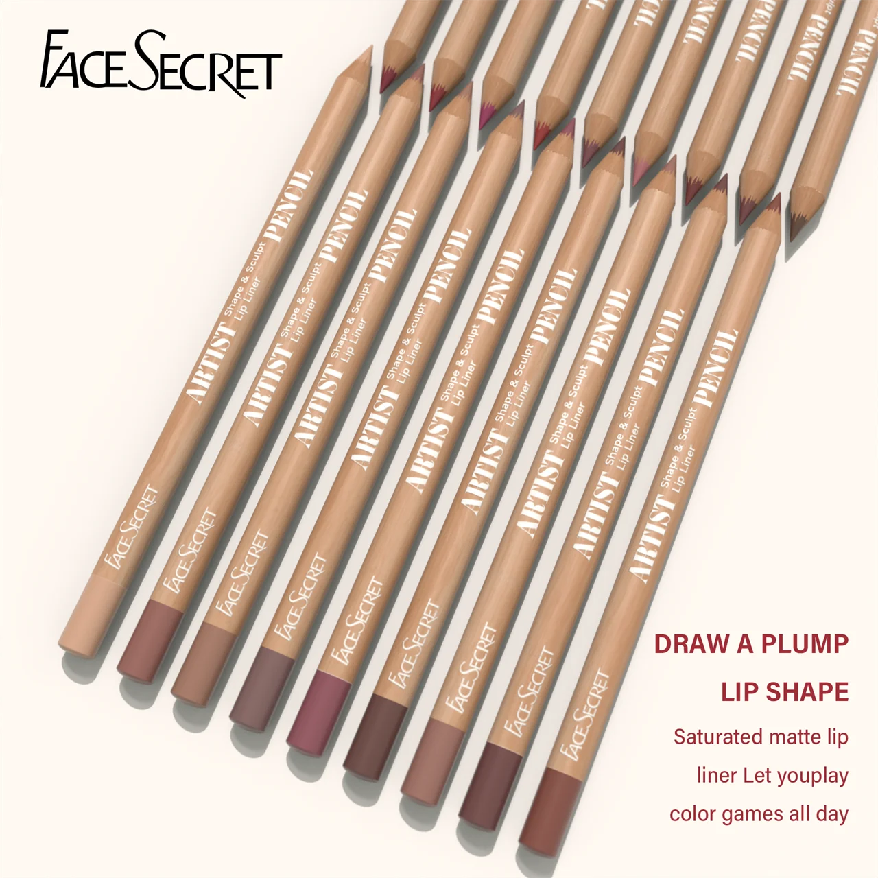 18 Color Face Secret Artist Shape Sculpt Lip Liner Pencil - Create Beautiful Lip Contours with Weightless & Precise Application