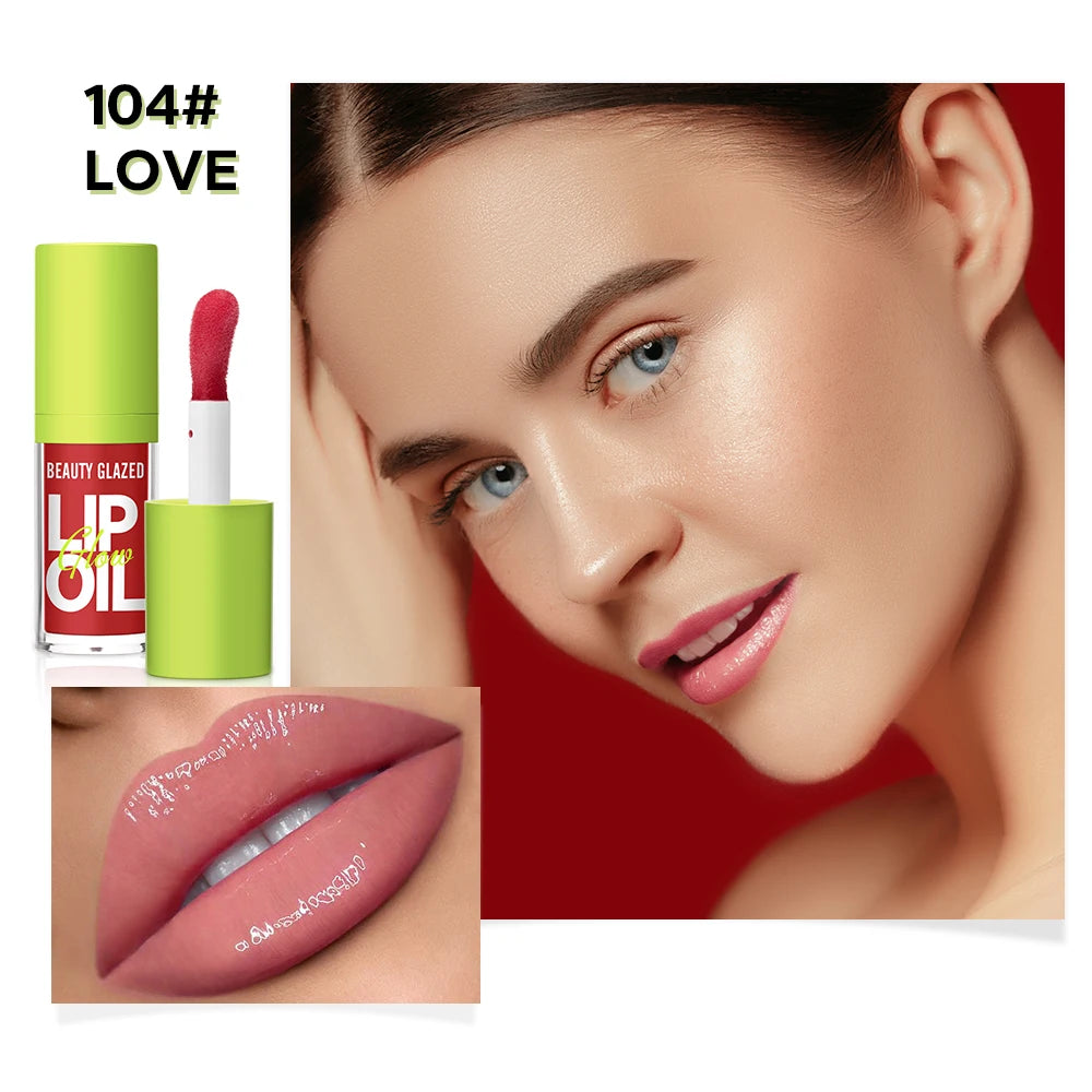 8 colors Moisturizing Candy Lip Gloss - Pearlescent Lustrous Mirror Nude Lip Stain with Natural Lip Oil Valentine's Day Gifts