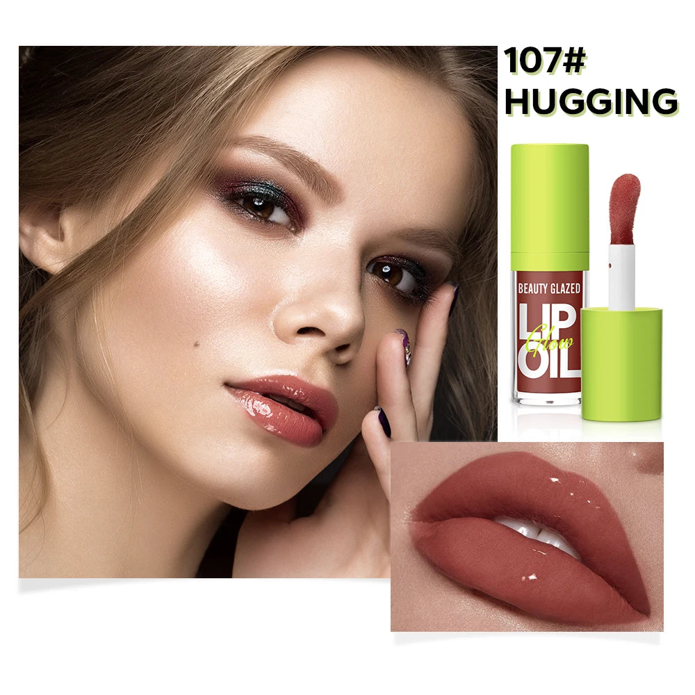 8 colors Moisturizing Candy Lip Gloss - Pearlescent Lustrous Mirror Nude Lip Stain with Natural Lip Oil Valentine's Day Gifts