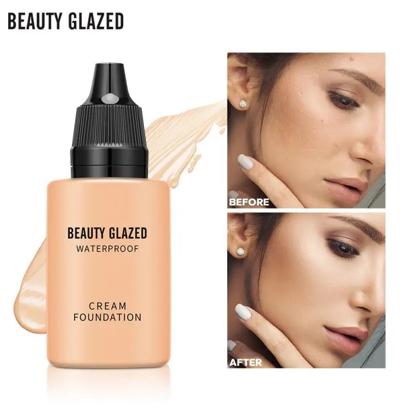Matte Liquid Foundation Concealer Cream Waterproof High Coverage Makeup Base Oil-control Face Brighten Concealer Makeup Korean