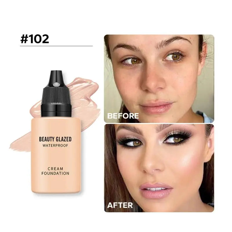 Matte Liquid Foundation Concealer Cream Waterproof High Coverage Makeup Base Oil-control Face Brighten Concealer Makeup Korean