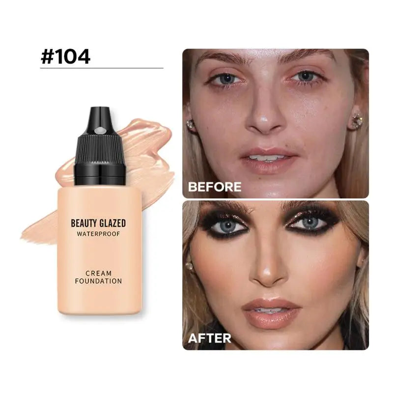 Matte Liquid Foundation Concealer Cream Waterproof High Coverage Makeup Base Oil-control Face Brighten Concealer Makeup Korean