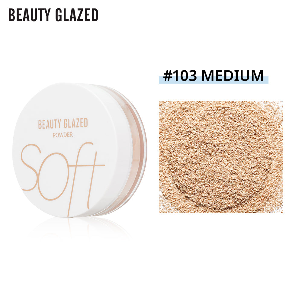 BEAUTY GLAZED Matte Lightweight Soft Waterproof Oil-Control Long-lasting 4 Colors Loose Setting Powder