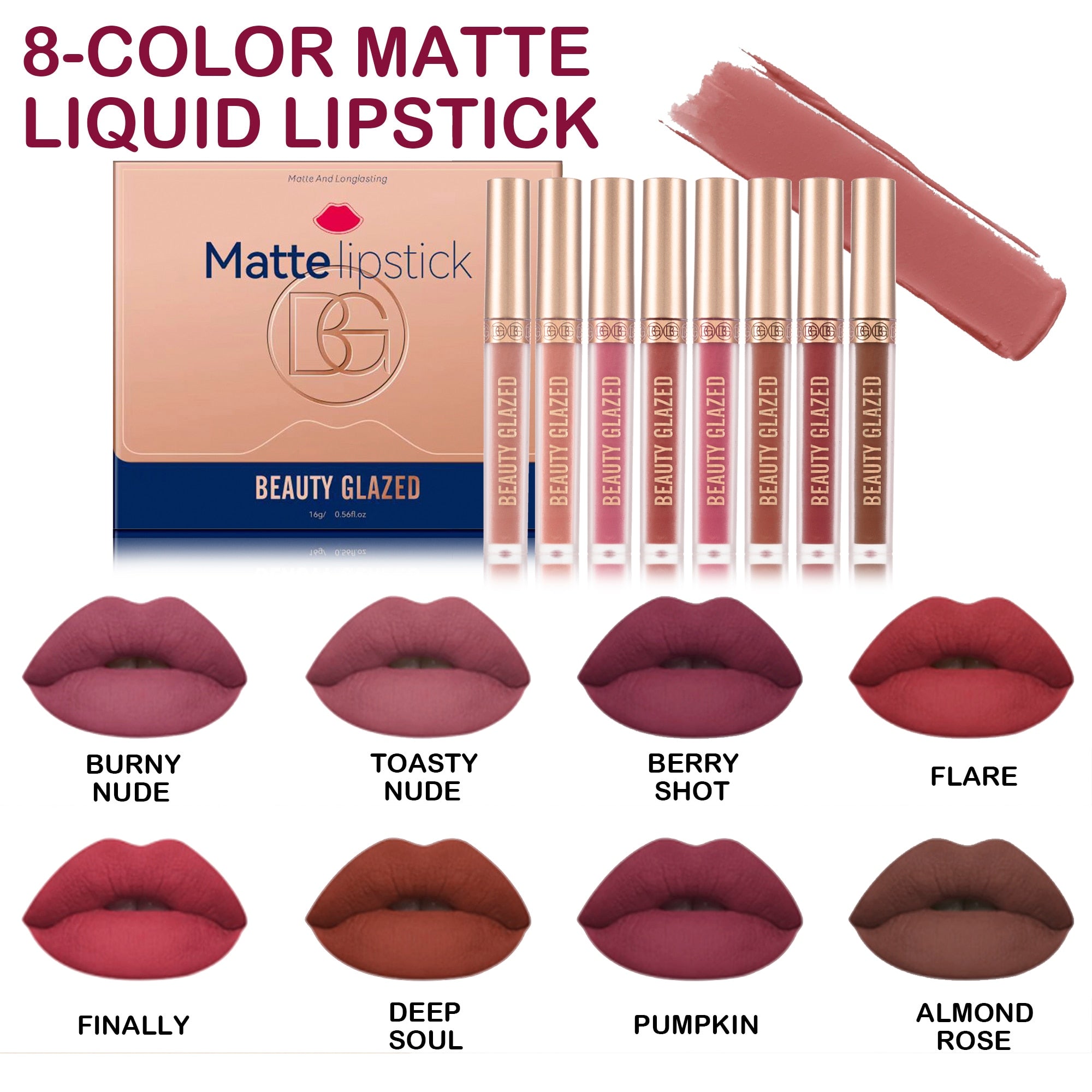 8-Piece Matte Liquid Lipstick Set